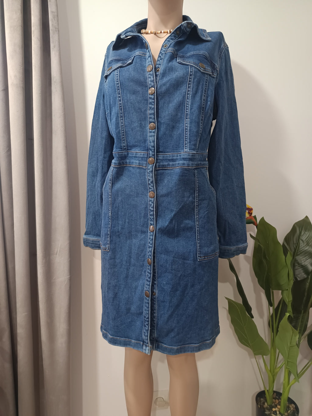 Rochie denim M&S față