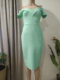Rochie midi River Island verde mint față