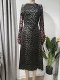 Rochie midi leopard Traffic People față