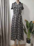 Rochie midi florală Leo&Ugo față