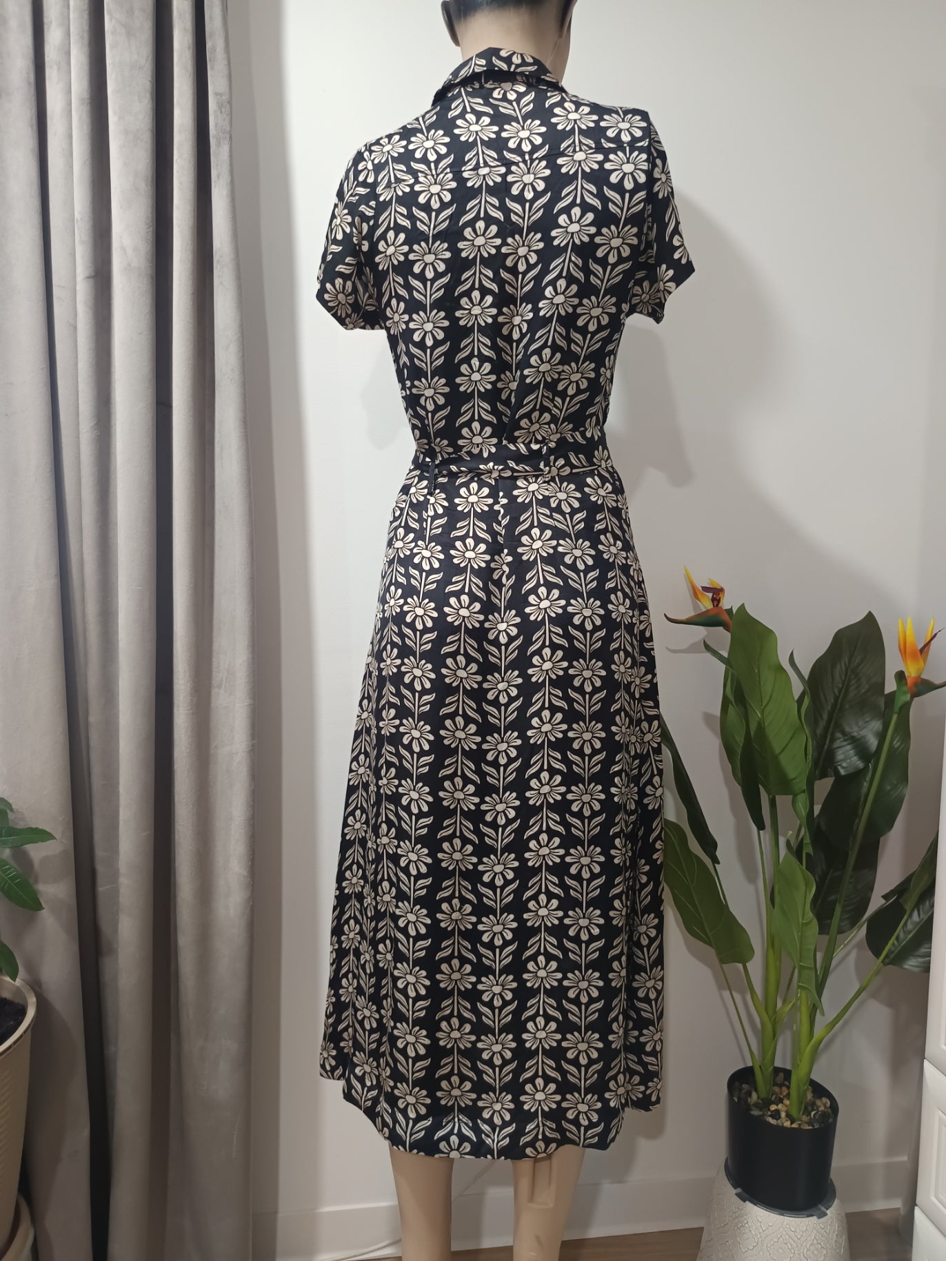 Rochie midi florală Leo&Ugo spate