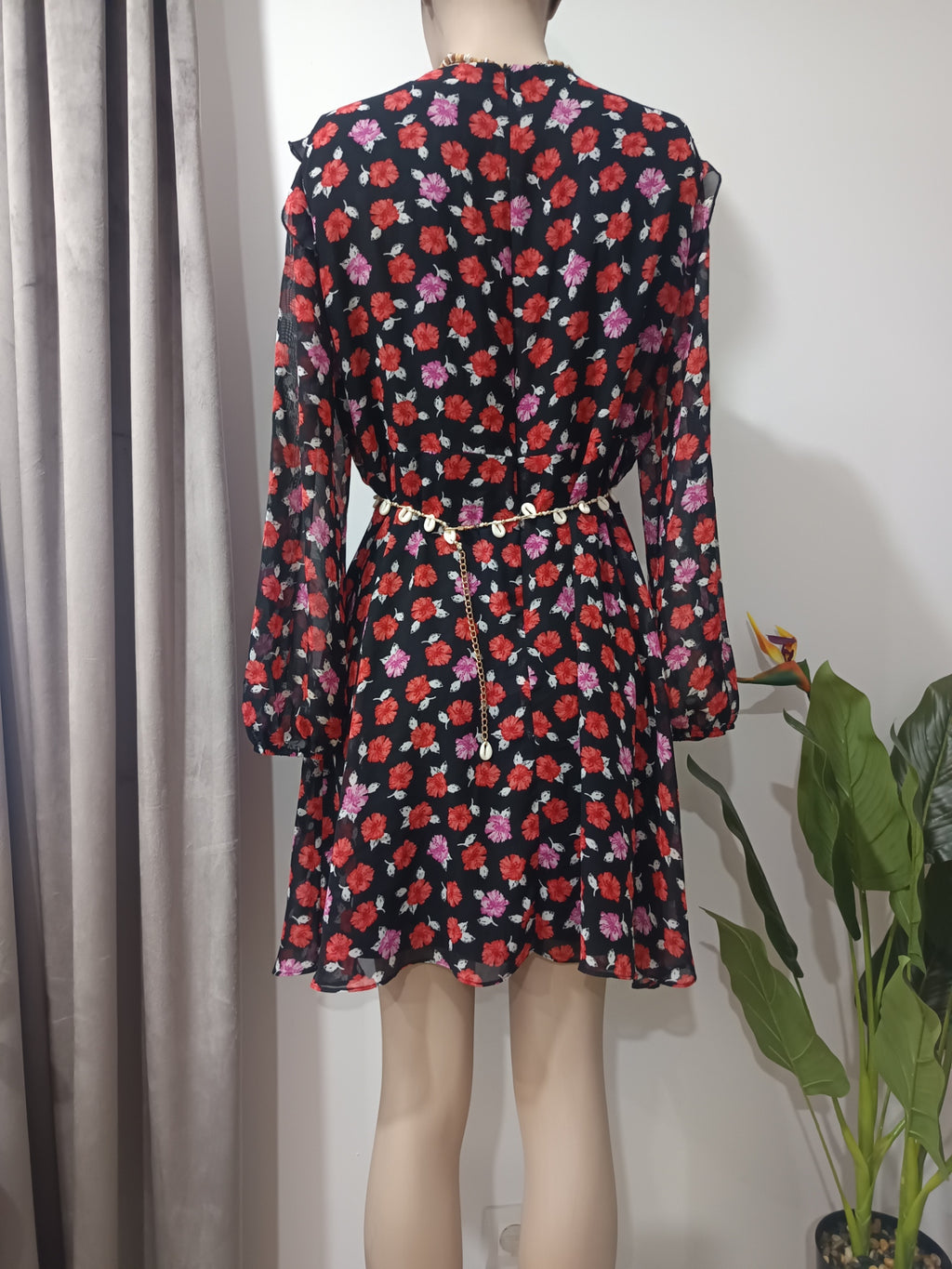 Rochie mini florală Wallis spate