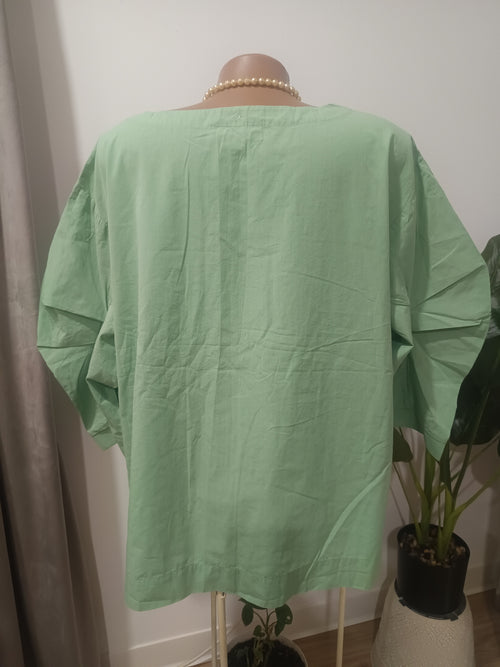 Bluză verde mint Carolyn Donnelly spate