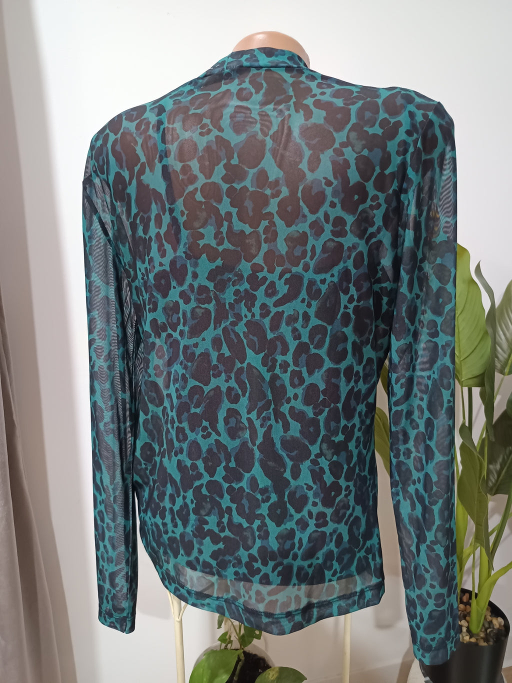 Top mesh verde leopard V by Very spate