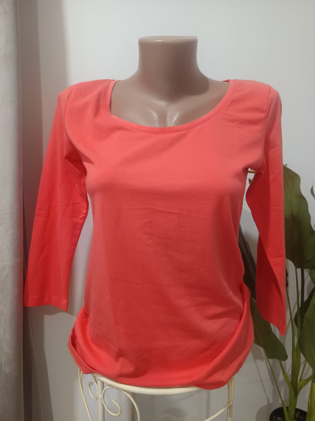 Top coral pătrat Dunnes față