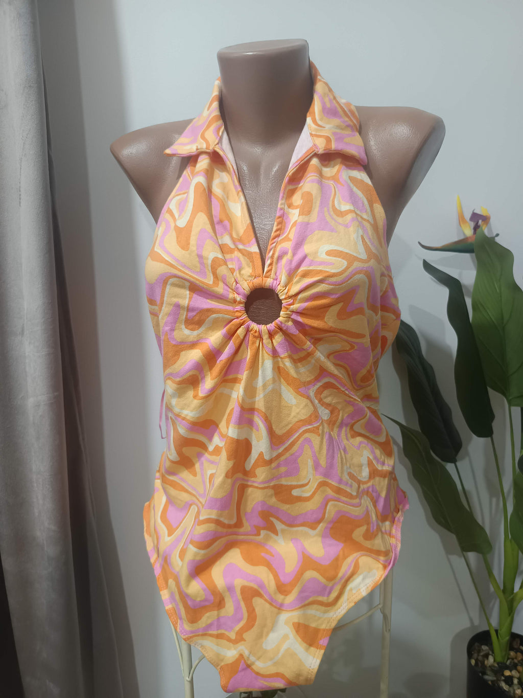 Body halter swirl portocaliu Primark - față
