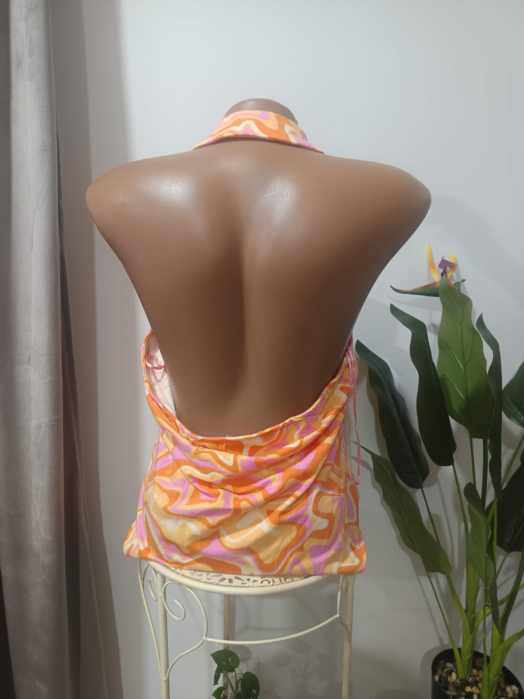 Body halter swirl portocaliu Primark - spate