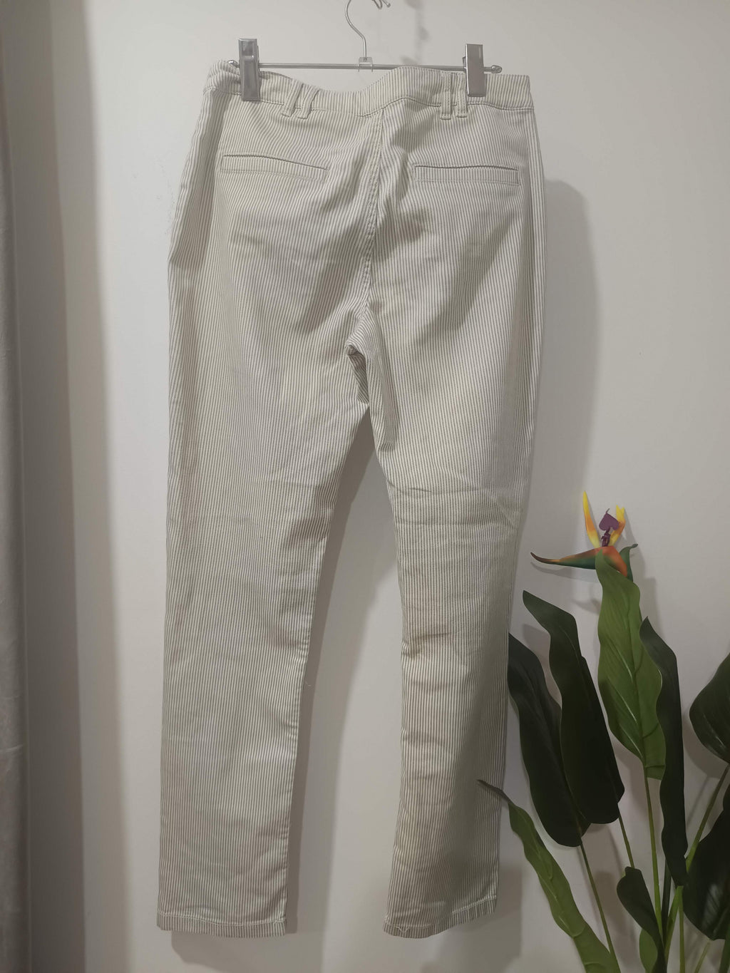 Pantaloni dungă fină bej Monsoon - spate