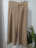 Pantaloni culottes camel Sandro Ferrone - față