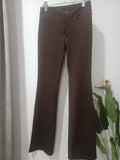 Pantaloni flare print zebra maro Divided - față