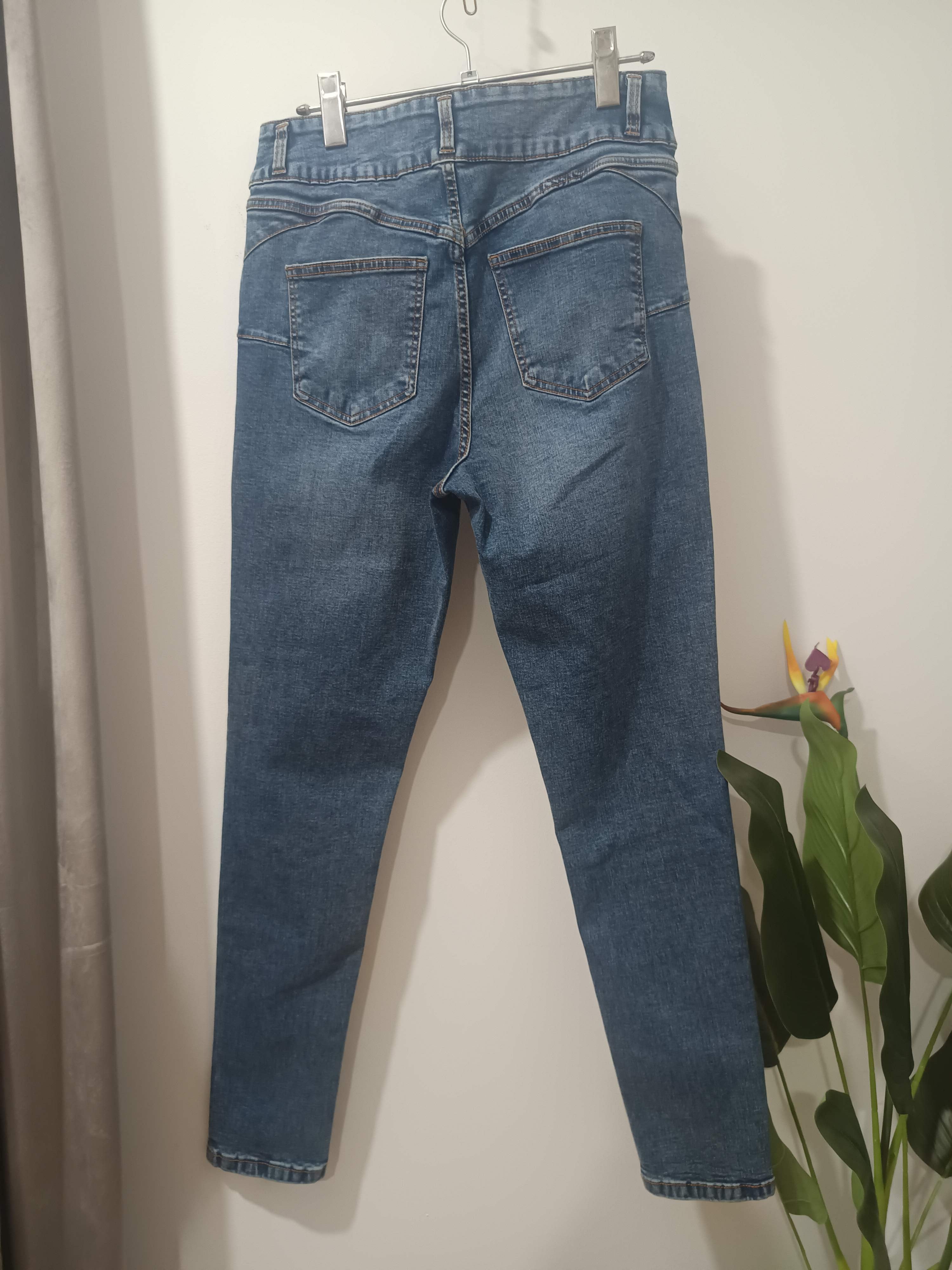 Jeans skinny albastru mediu Yazmin - spate