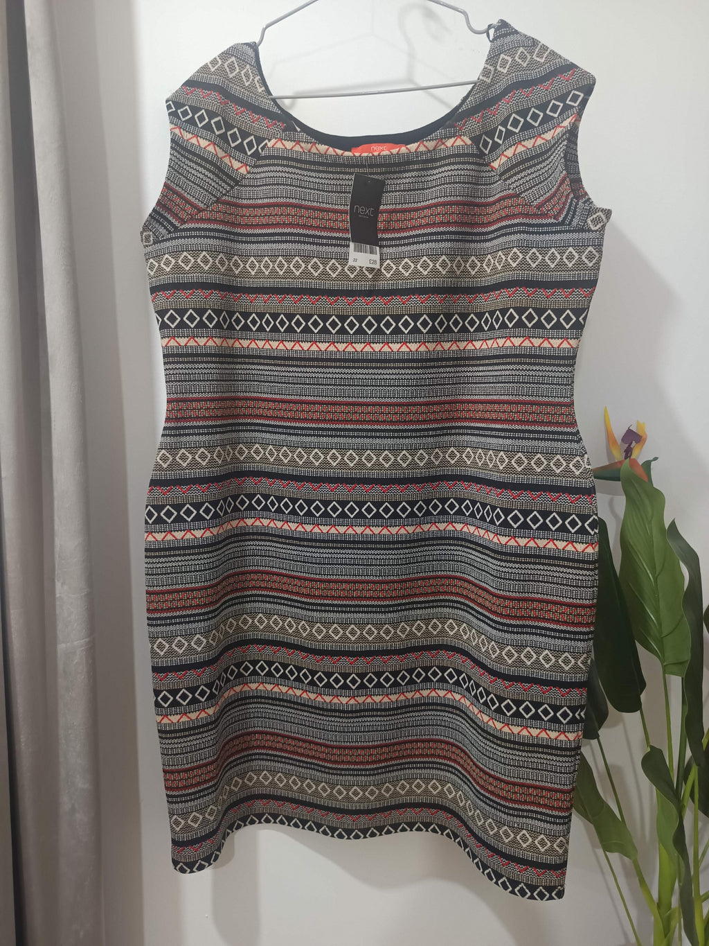 Rochie shift print aztec multicolor Next - față