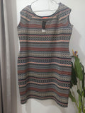 Rochie shift print aztec multicolor Next - față