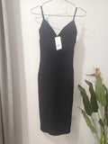 Rochie midi bodycon neagră Miss Selfridge - față