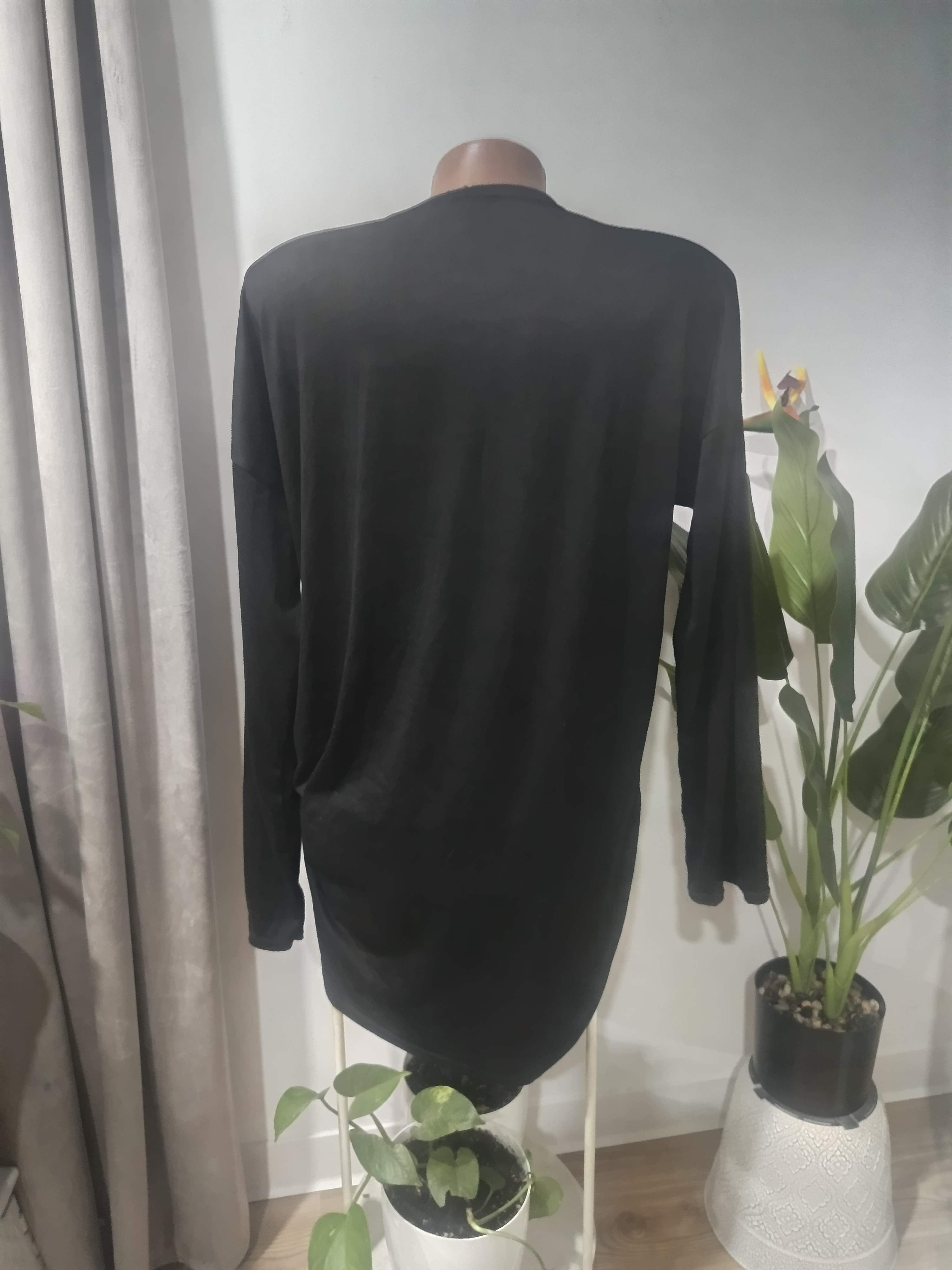 Top negru mâneci lungi Boohoo - spate