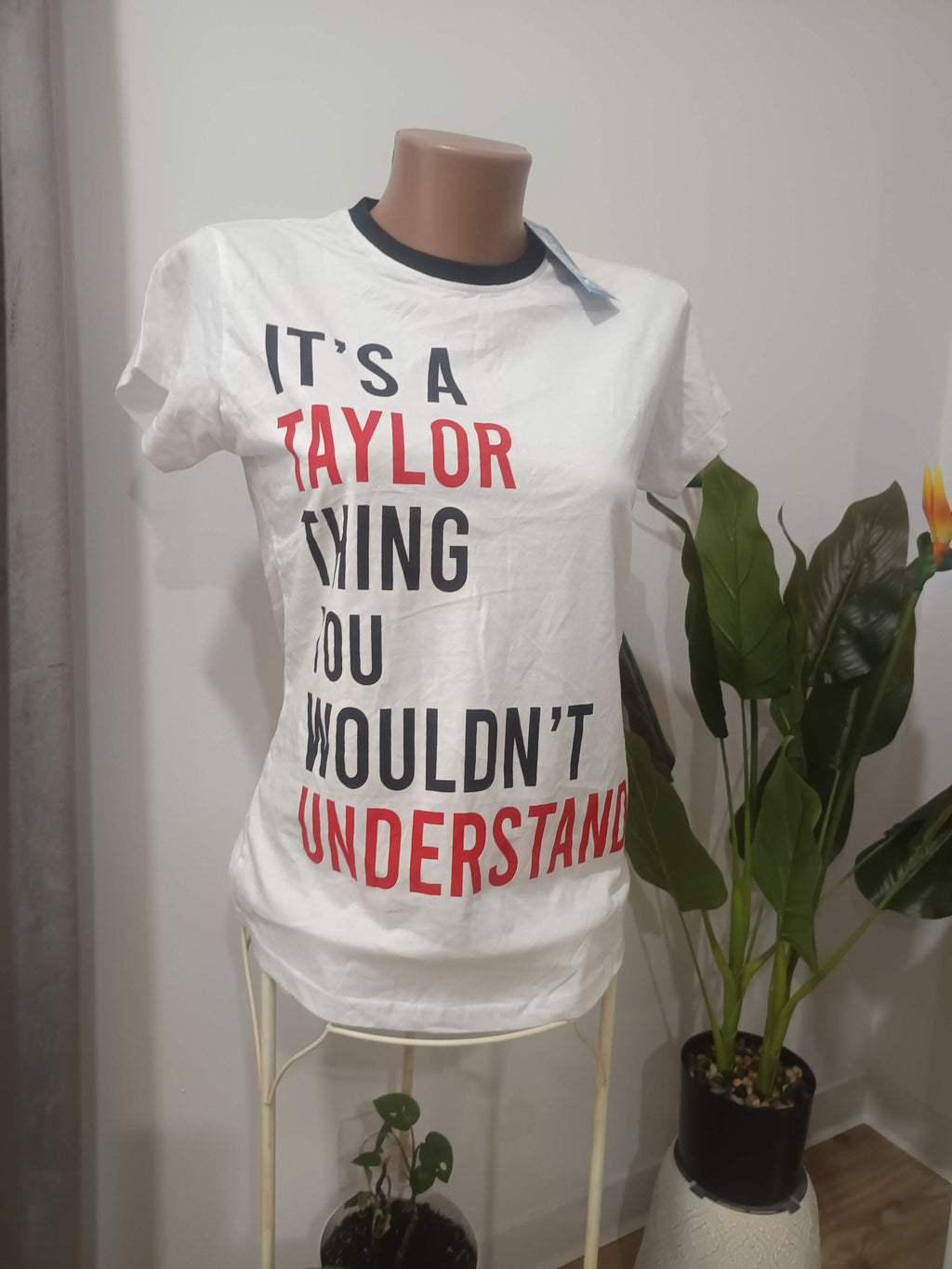 Tricou alb Taylor Thing copii Pyjama Factory - față