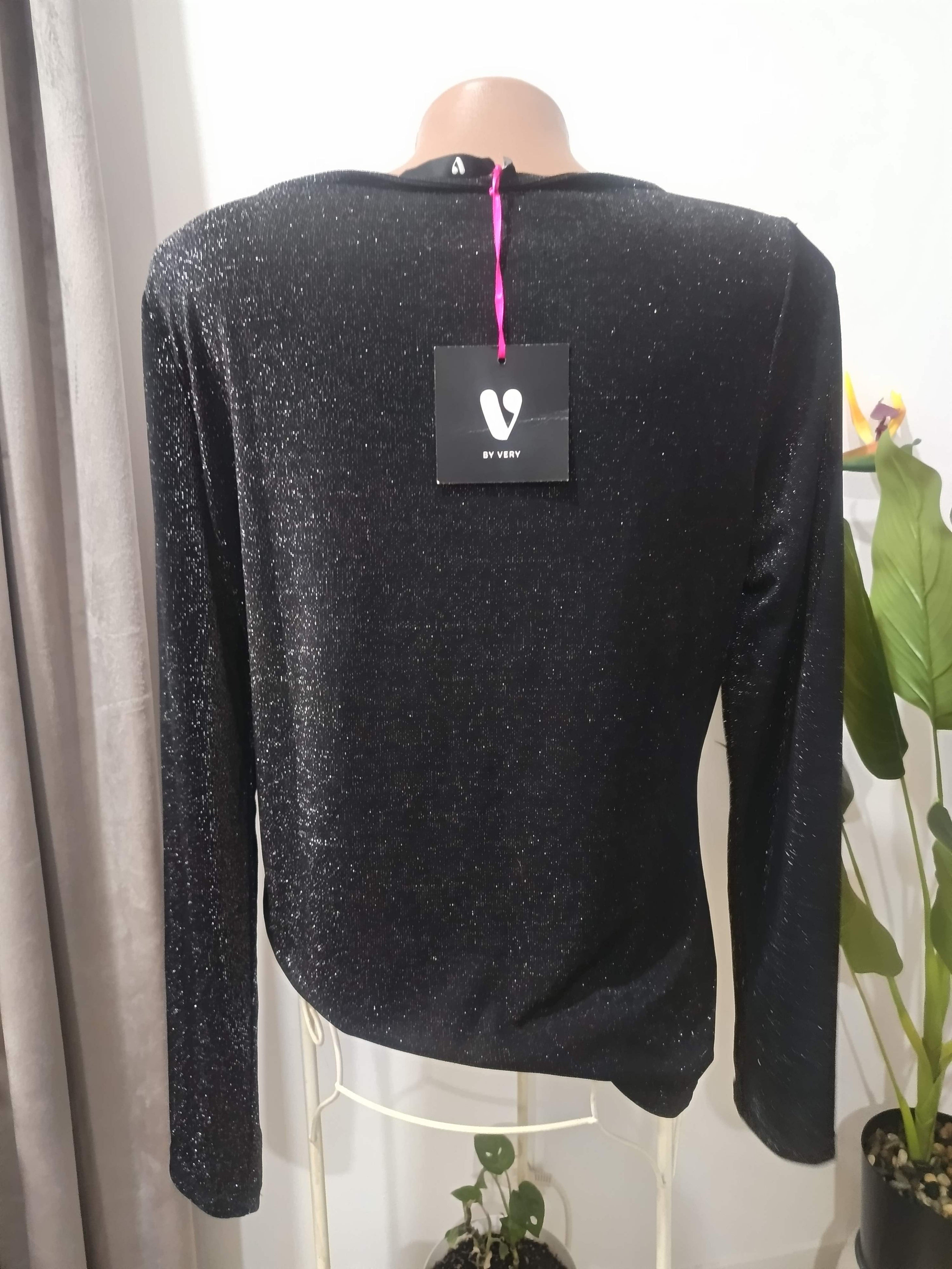 Top negru glitter lurex By Very - spate