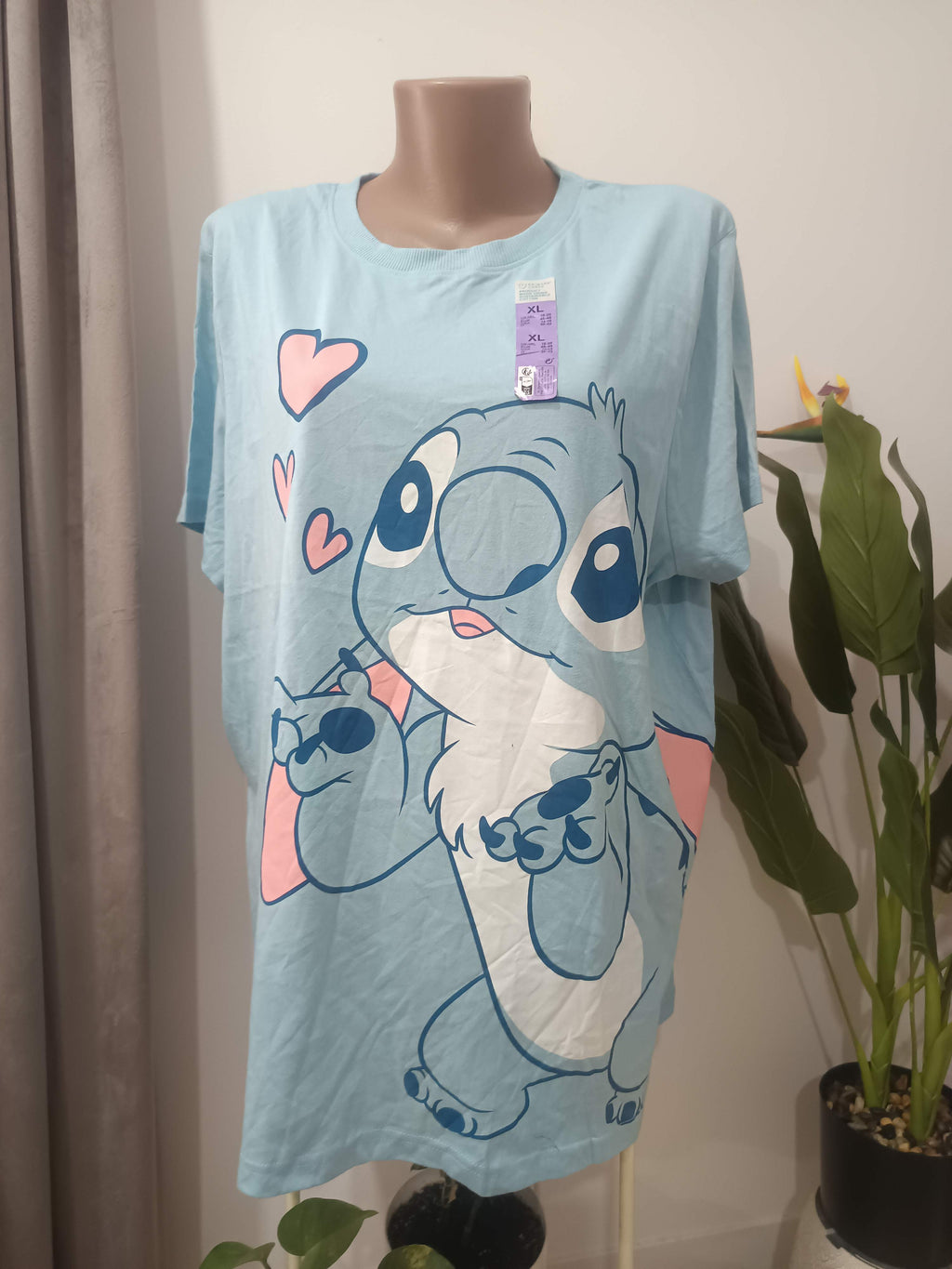 Tricou albastru print Stitch Disney Primark - față