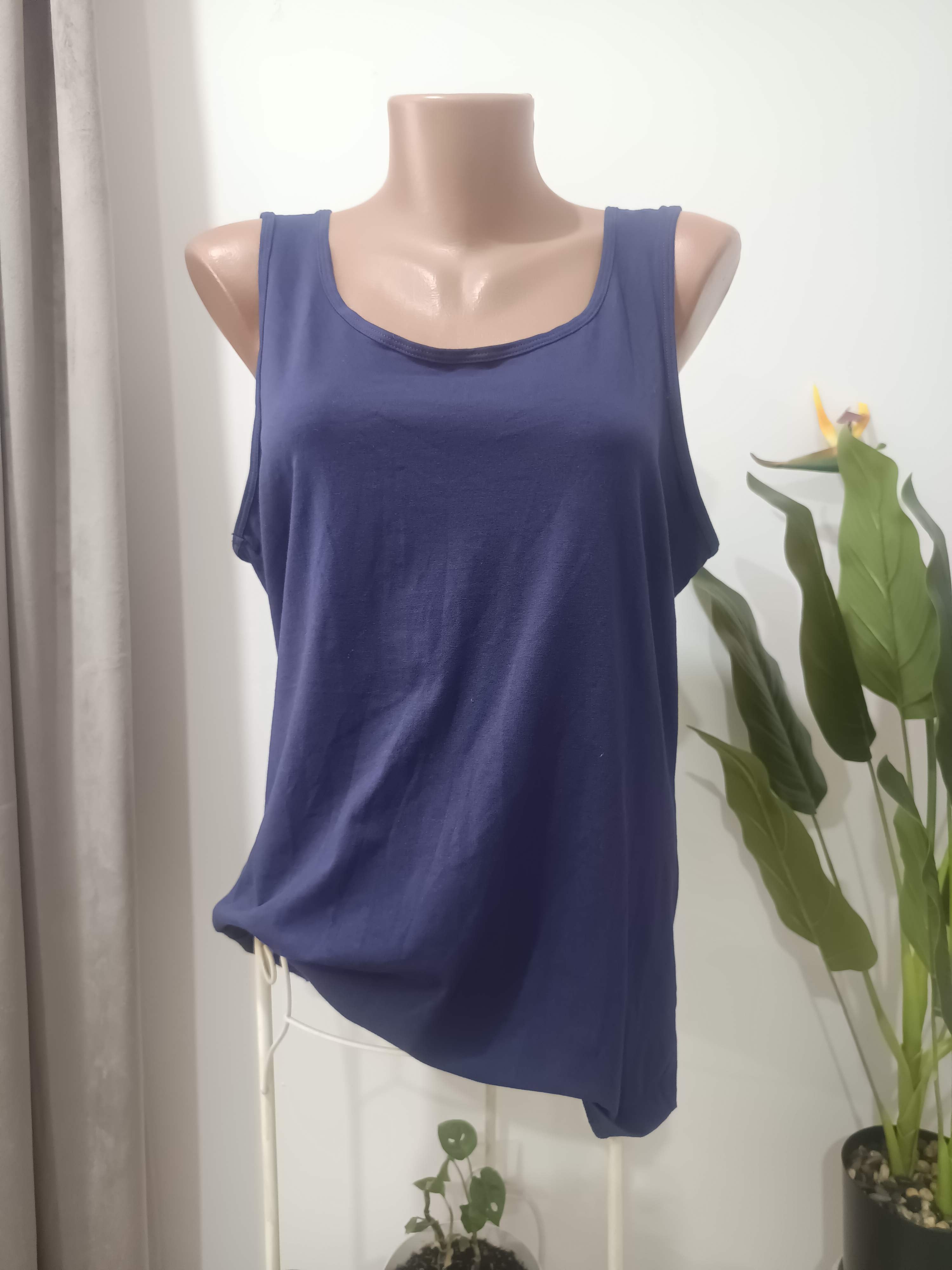 Maiou bleumarin bumbac organic George - față