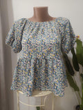 Bluza florală ditsy bardot volanășe copii Next - față