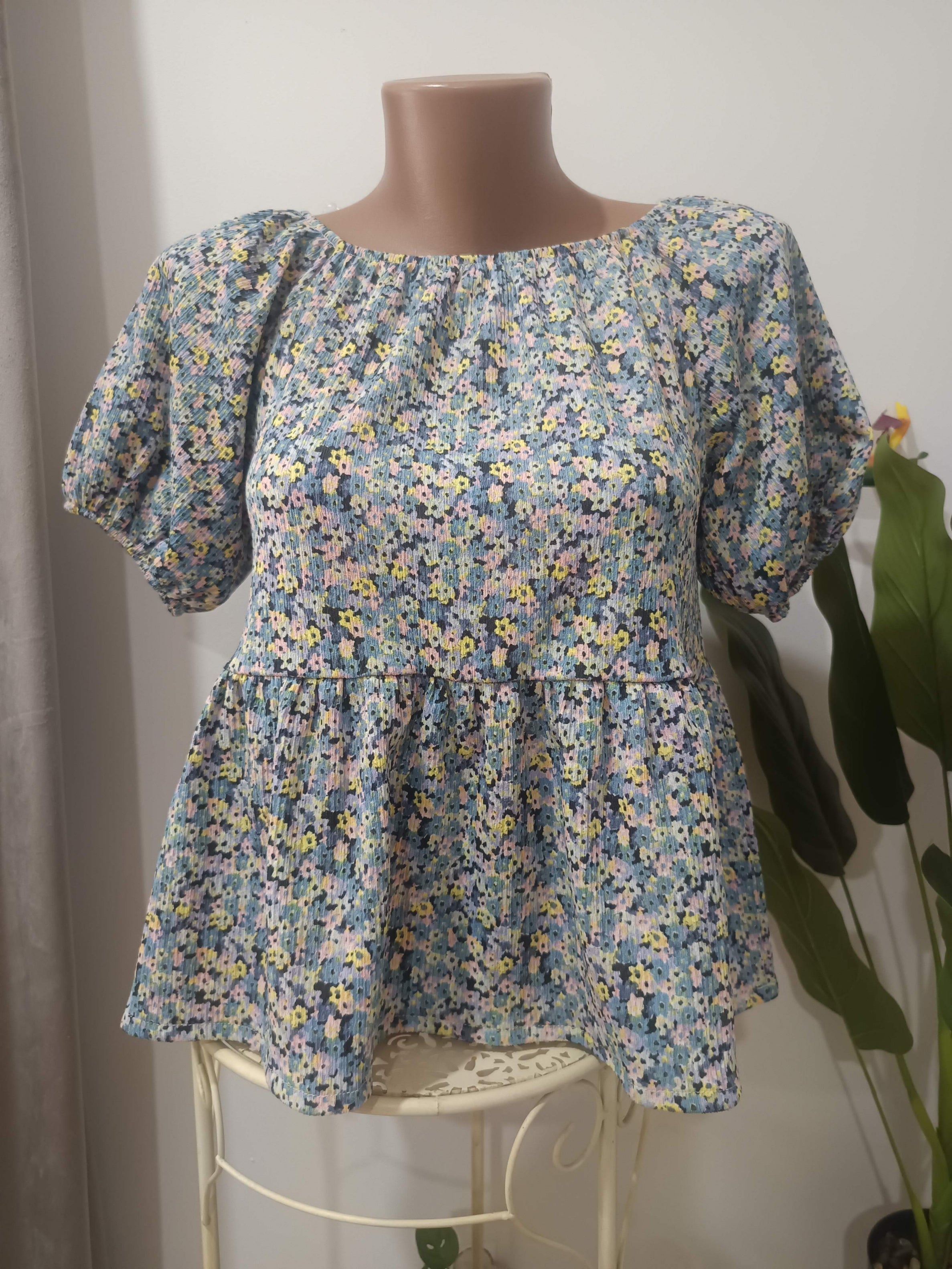 Bluza florală ditsy bardot volanășe copii Next - față