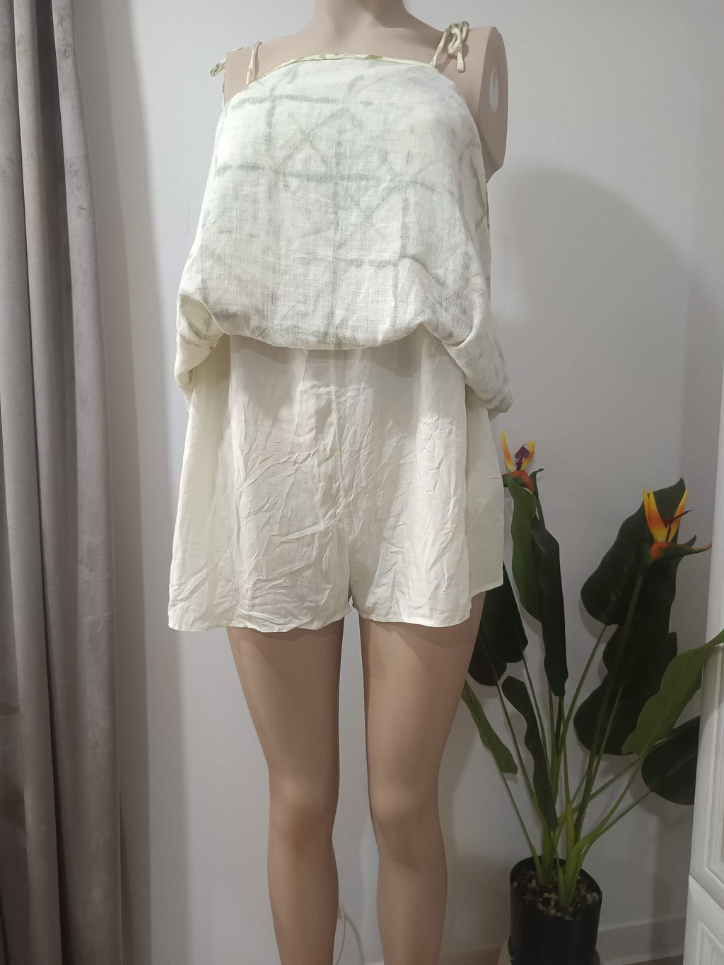 Set tie-dye verde olive Pull&Bear - pantaloni scurți