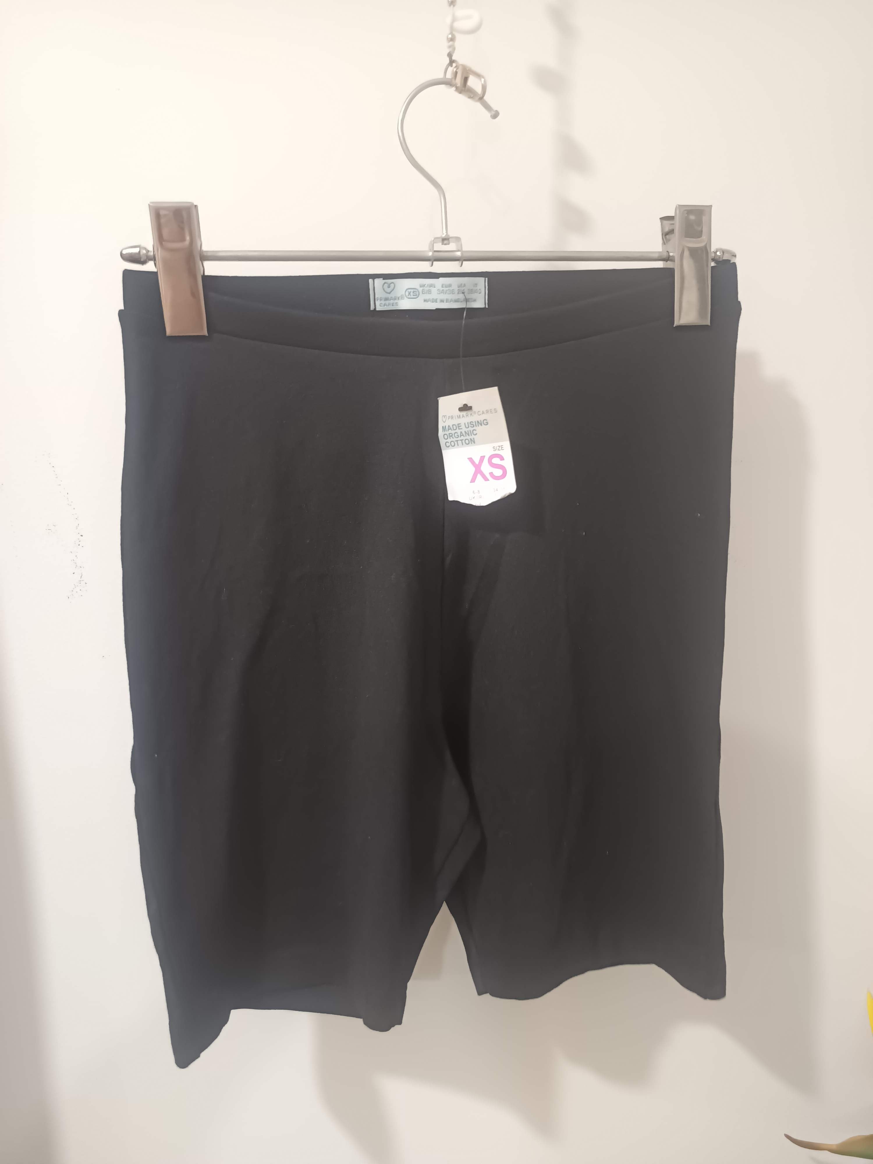 Biker shorts negri bumbac organic Primark - față