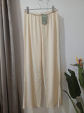 Pantaloni wide-leg crem crep texturat H&M copii - față
