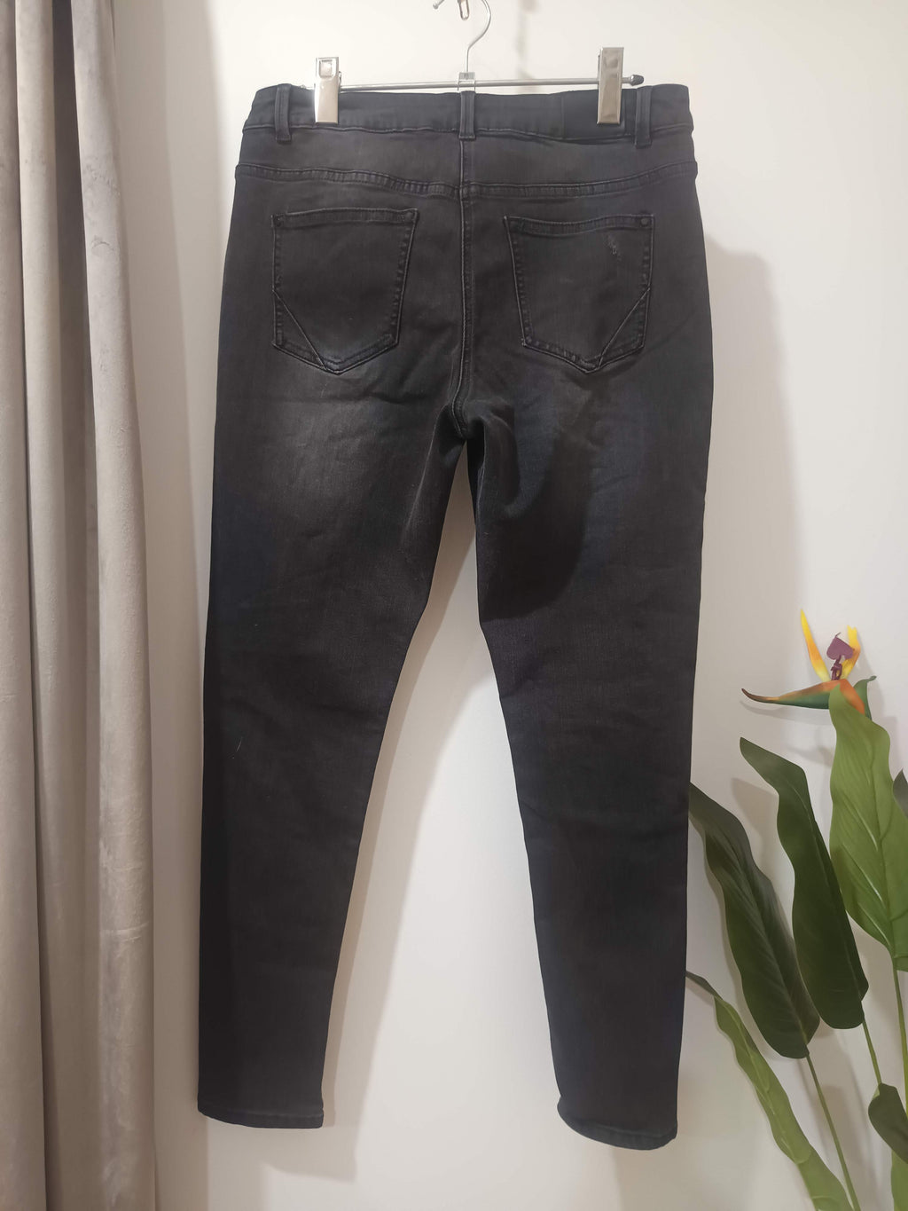 Jeans skinny negri washed Nutmeg - spate