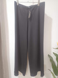 Pantaloni wide-leg gri antracit fluid Primark - față