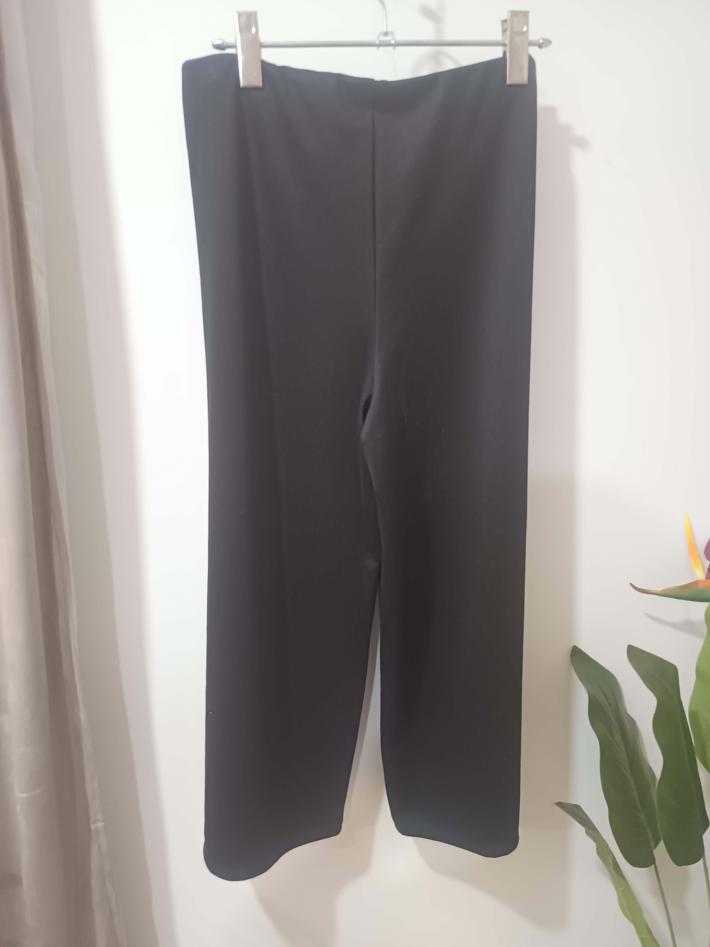 Pantaloni wide-leg gri antracit fluid Primark - spate