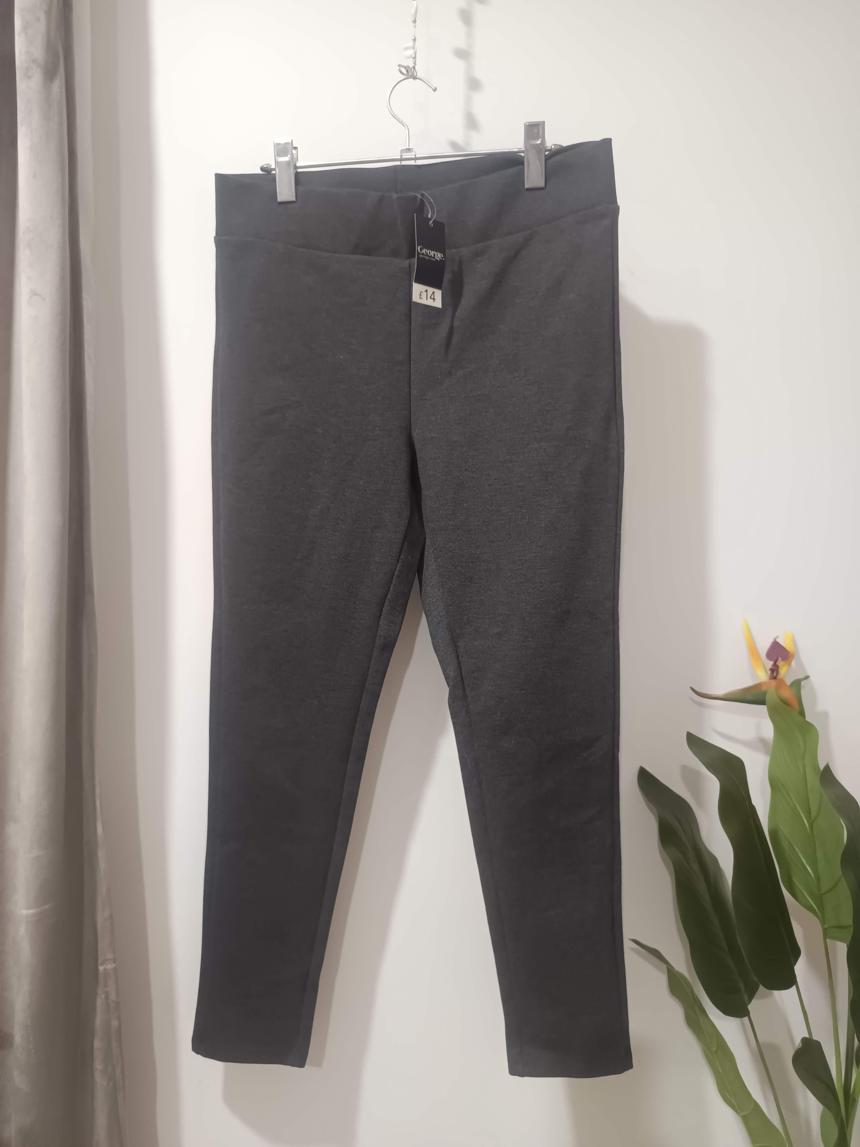 Leggings gri antracit ponte texturat George - față