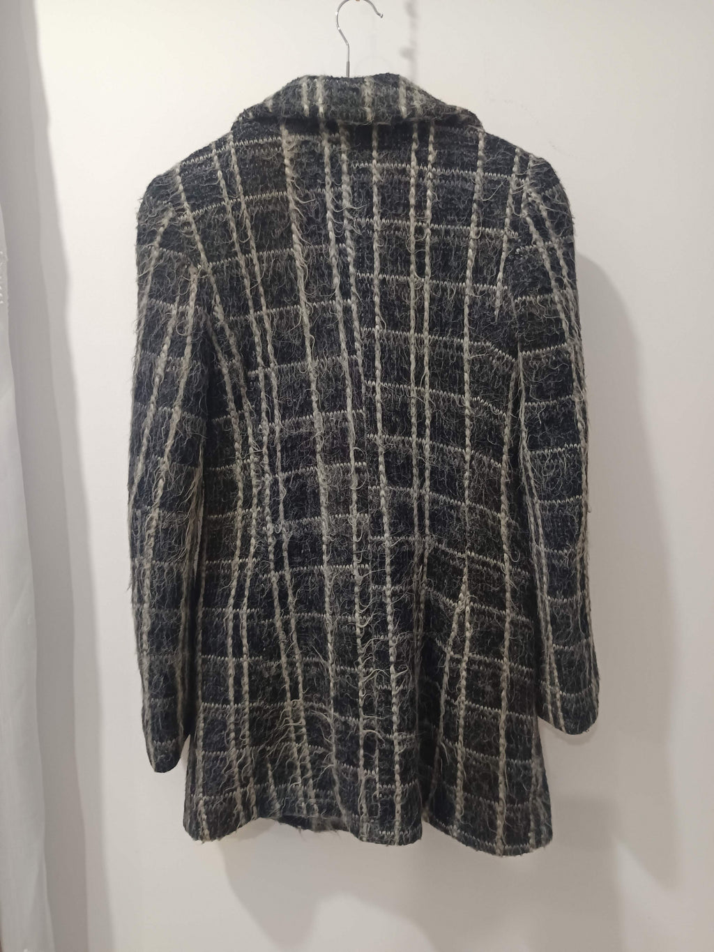 Palton Tweed Carouri Bleumarin-Gri