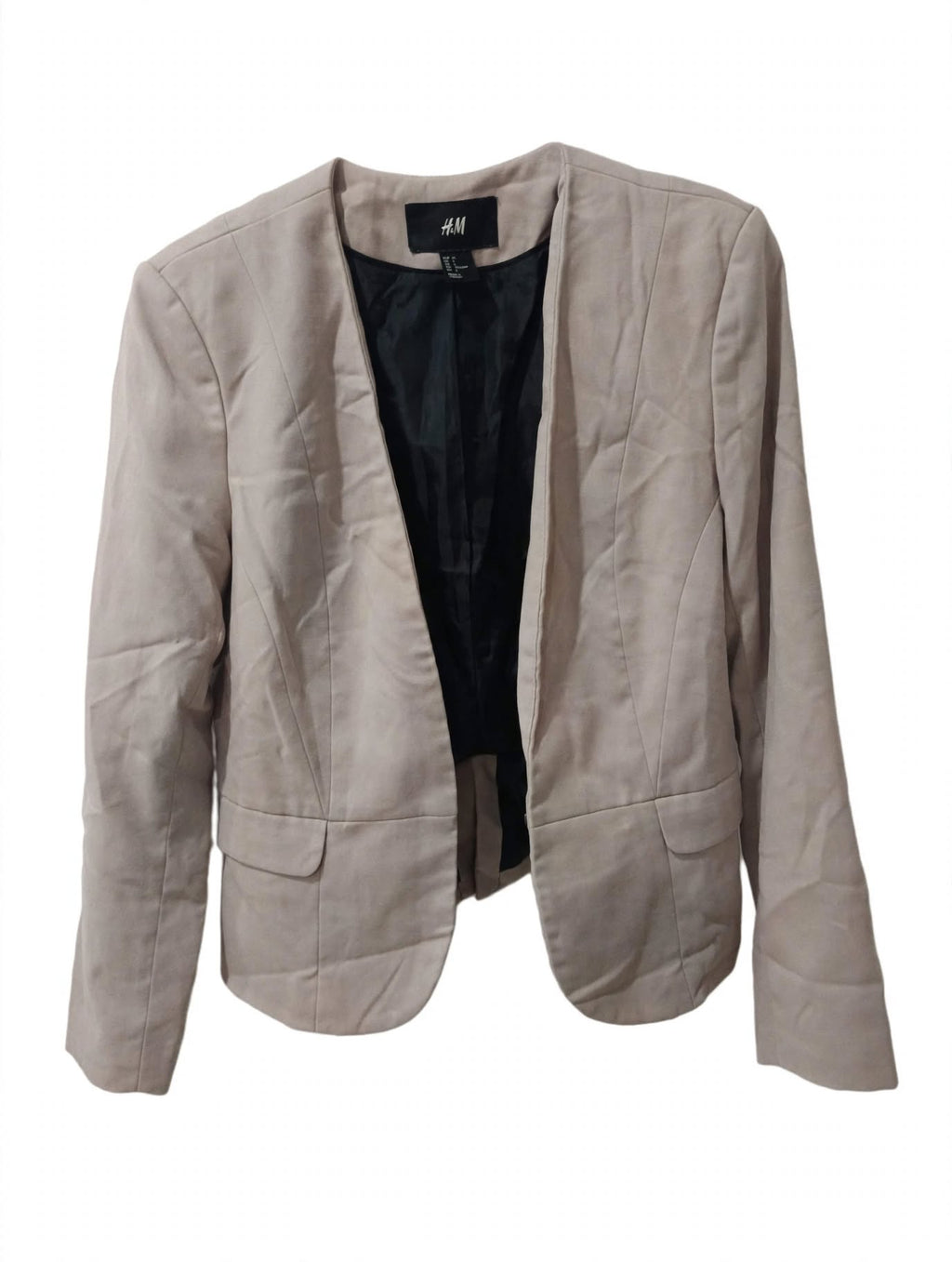 Blazer H&M Bej Pudrat Peplum – Mărimea 36