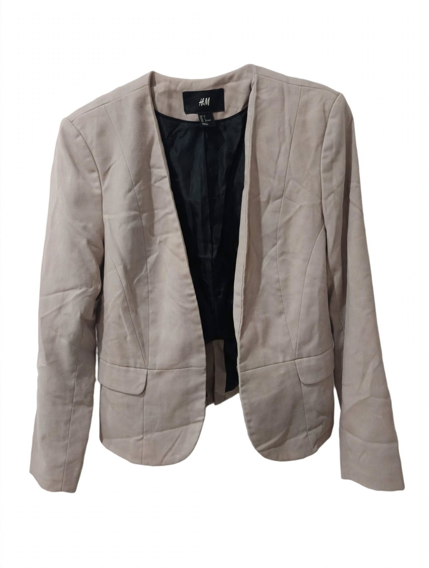 Blazer H&M Bej Pudrat Peplum – Mărimea 36