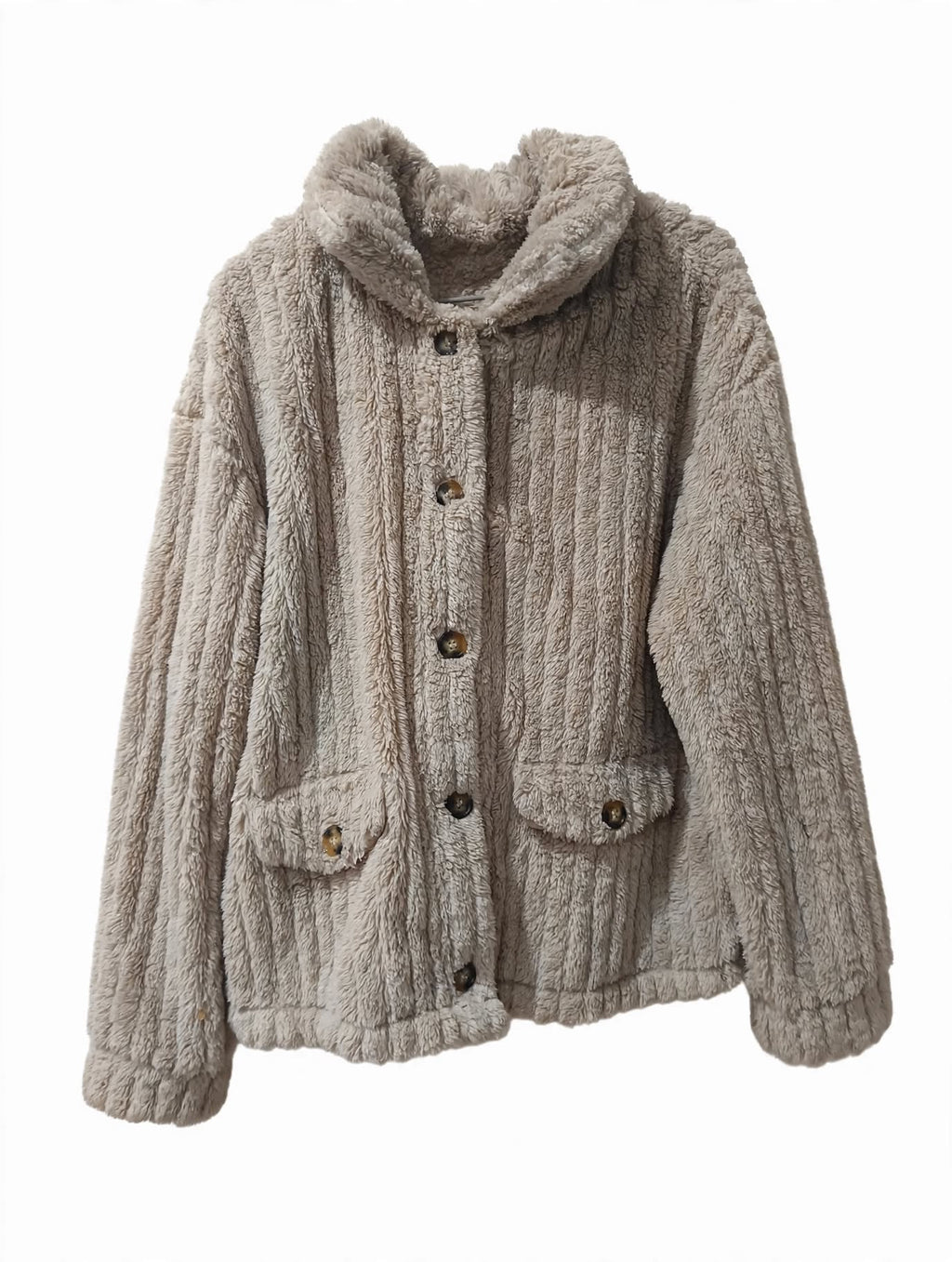 Jachetă SHEIN Teddy Bej – M/L (42)