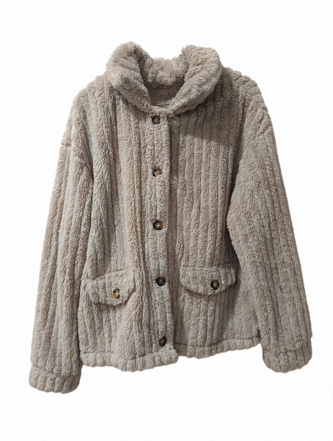 Jachetă SHEIN Teddy Bej – M/L (42)