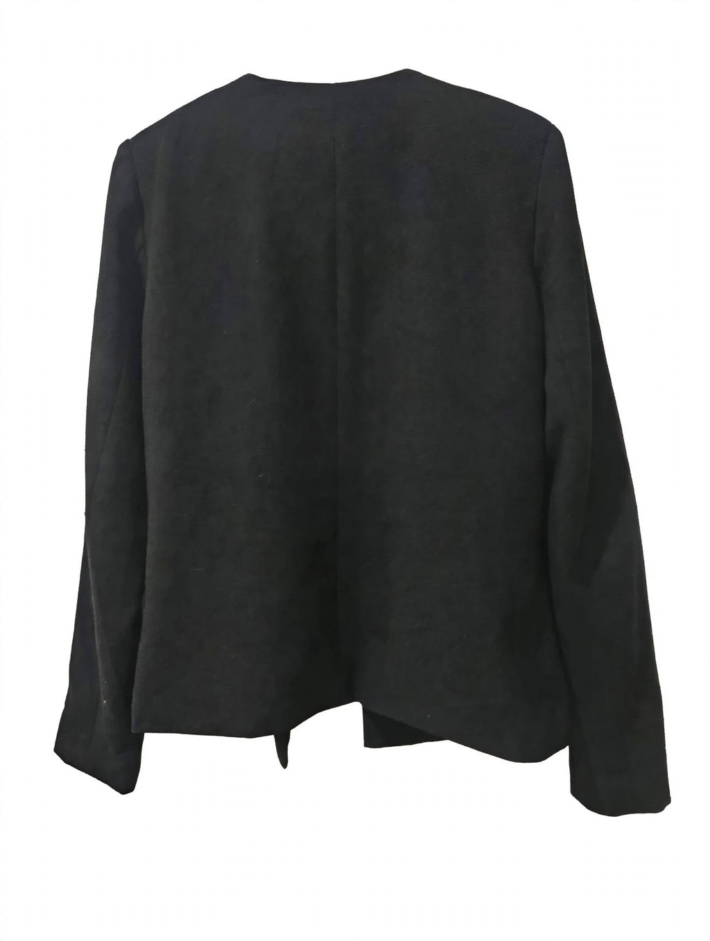 Blazer Negru Fără Guler Deschis Pieces PCNATTIE
