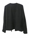 Blazer Negru Fără Guler Deschis Pieces PCNATTIE