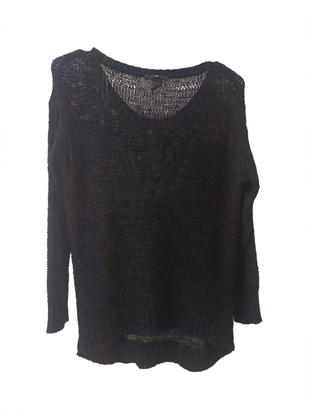 Pulover Open-Knit Plasă H&M Negru – Mărimea S