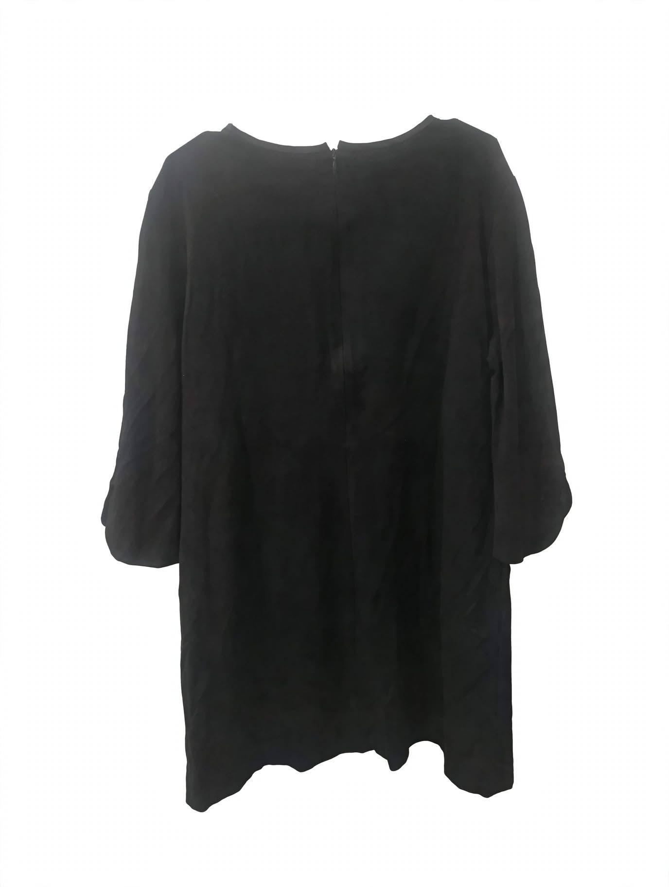 Rochie Mini Shift Marc Cain Neagră Mâneci Clopot Căptușită – UK 6