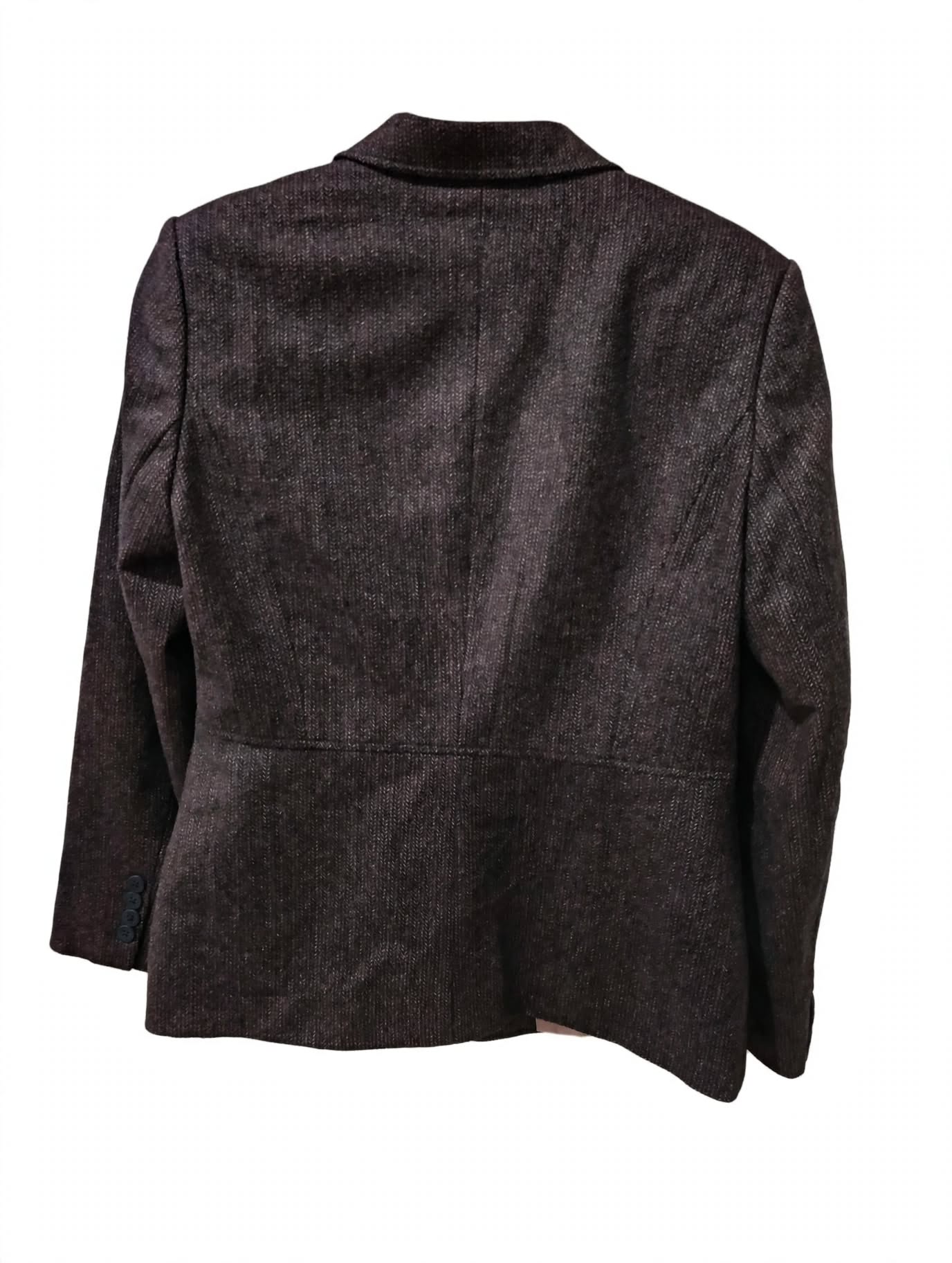 Blazer Tweed Lână 68% Mov-Maro-Roz cu Fir Metalic Italian Fabric