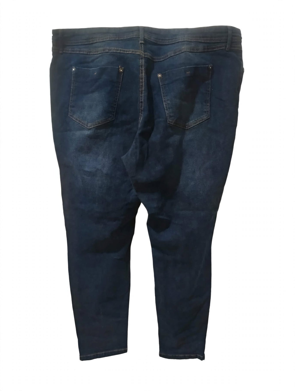 Jeans BodyFlirt Dark Wash Skinny Ripped Thighs Ankle Zip – EUR 46