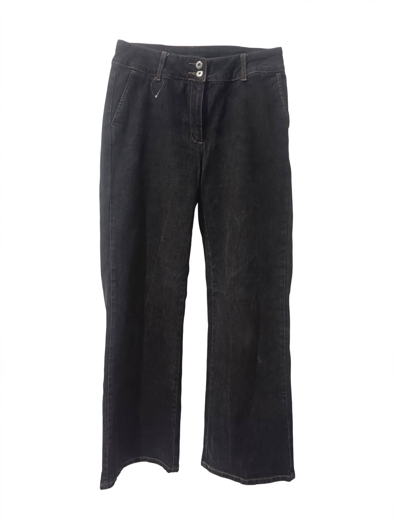 Jeans Gri Antracit Bootcut Dublu Nasture 97% Bumbac – Mărimea 20 (UK/US)
