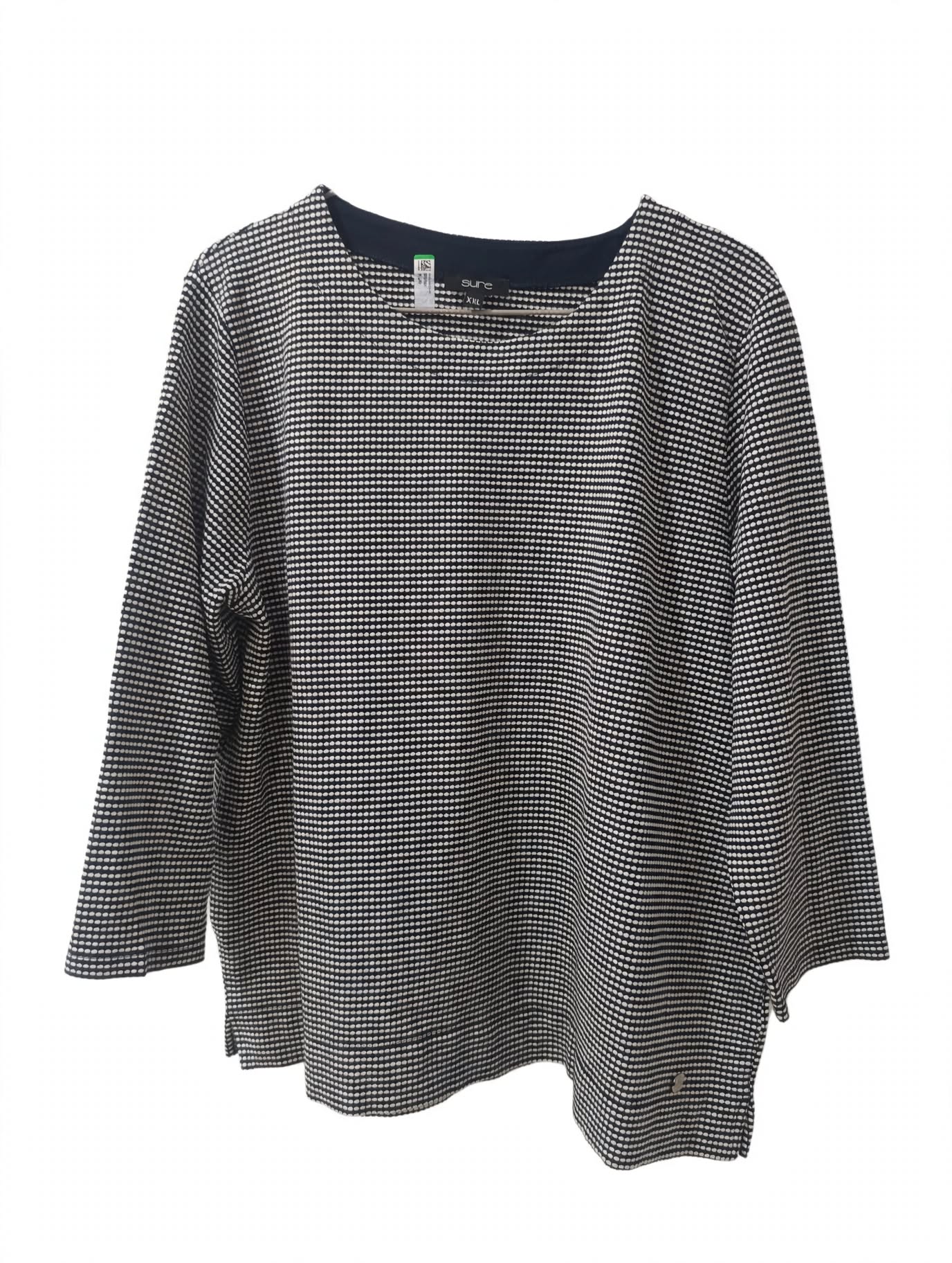 Bluză Sure Bleumarin Model Geometric – Mărimea XXL