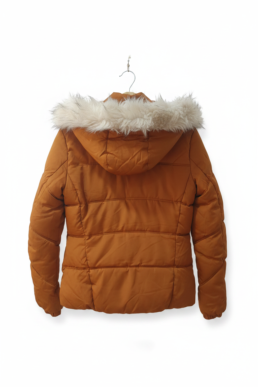 Geacă Puffer Caramel Bershka - Spate