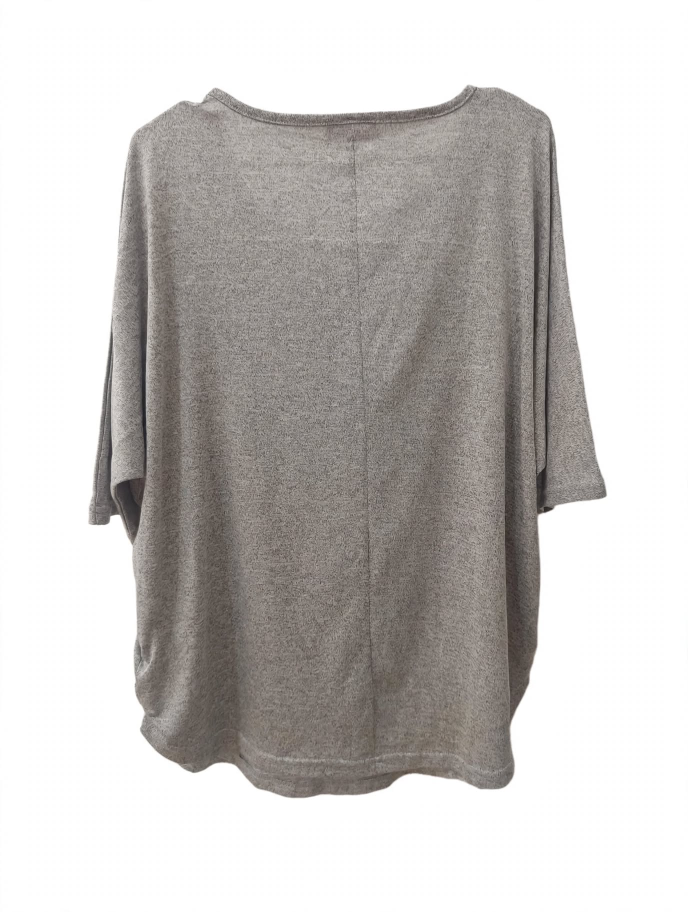 Top Janina Curve Gri Melanj Shimmer Batwing – Mărimea 48