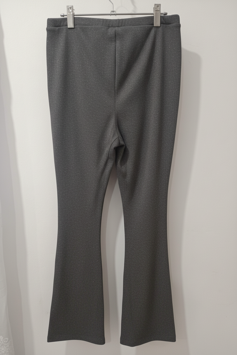 Pantaloni Flare Gri - Spate