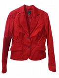 Blazer Roșu Aprins 98% Bumbac Nasturi Negri Esprit Collection