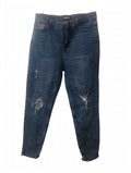 Jeans PIECES Mom Fit Ripped Knees High-Waist – Mărimea L